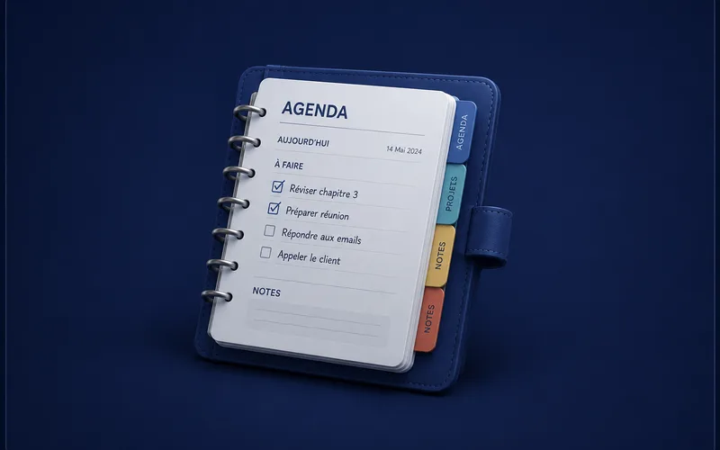Agenda : la liste des révisions à faire aujourd'hui, avec les échéances